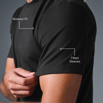 alo Men's Conquer Reform Crewneck Short Sleeve - Black