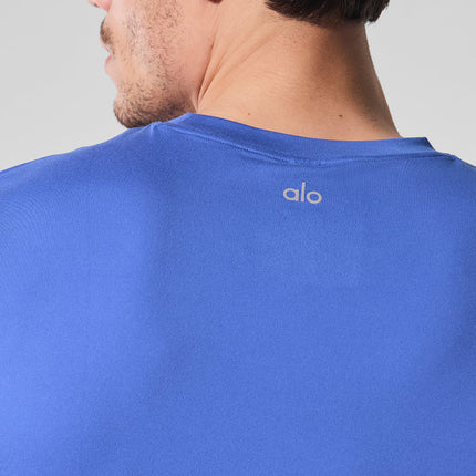 alo Men's Conquer Reform Crewneck Short Sleeve - Marathon Blue