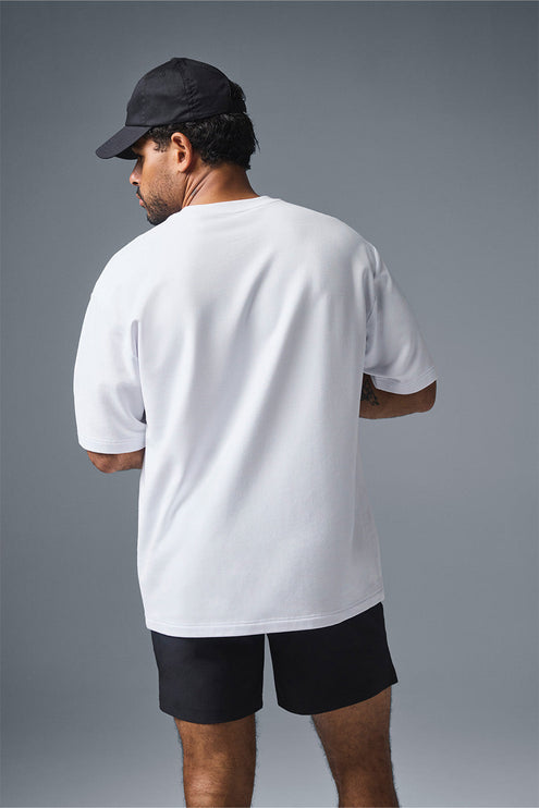 alo Men's Double Take Short Sleeve - White