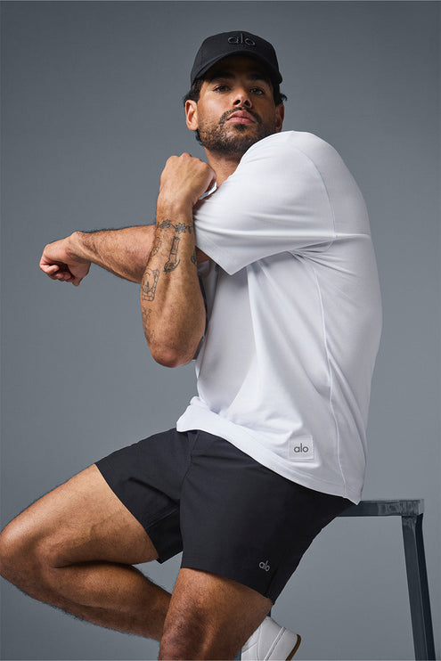 alo Men's Double Take Short Sleeve - White