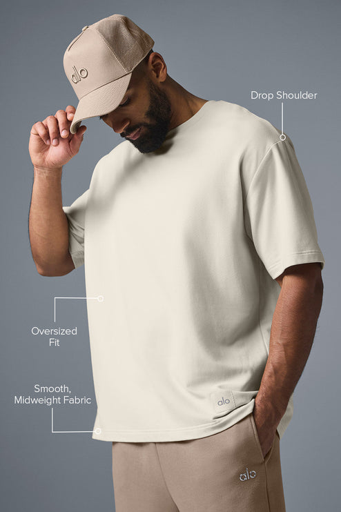 alo Men's Double Take Short Sleeve - Bone