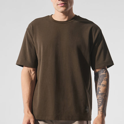 alo Men's Double Take Short Sleeve - Espresso