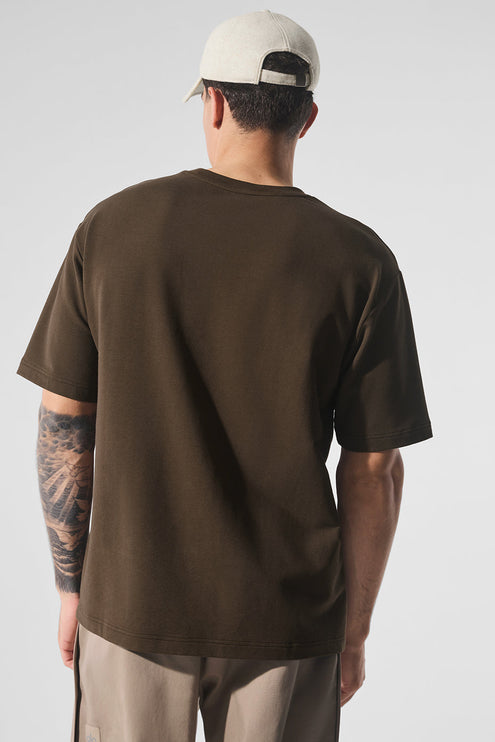 alo Men's Double Take Short Sleeve - Espresso
