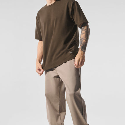 alo Men's Double Take Short Sleeve - Espresso