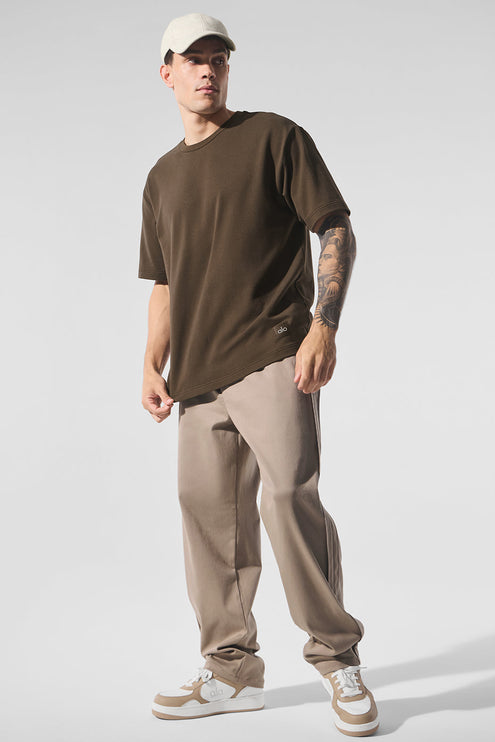 alo Men's Double Take Short Sleeve - Espresso