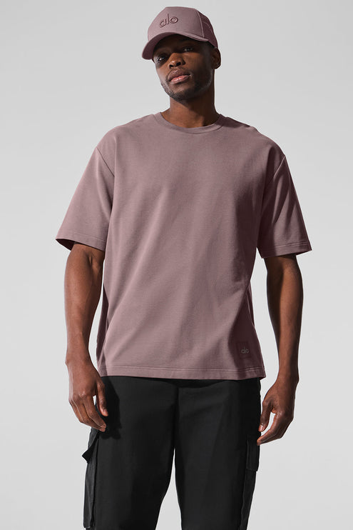 alo Men's Double Take Short Sleeve - Mushroom