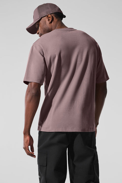 alo Men's Double Take Short Sleeve - Mushroom