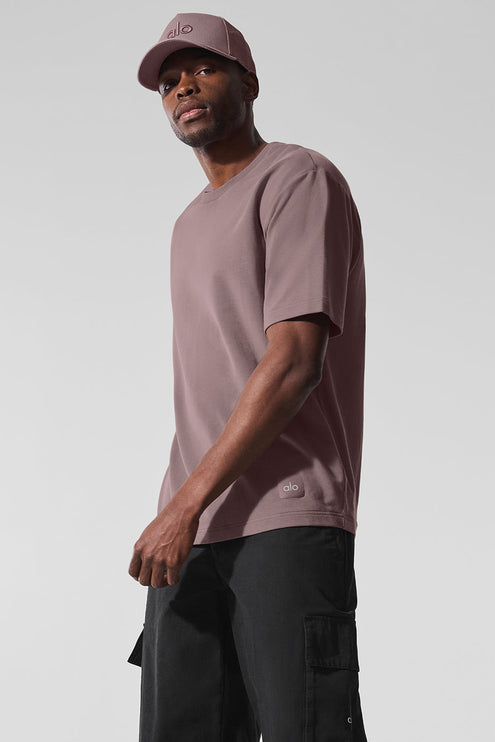 alo Men's Double Take Short Sleeve - Mushroom