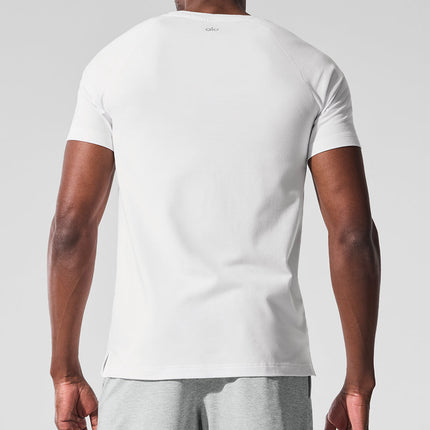 alo Men's Alo Vapor Crewneck Short Sleeve - White