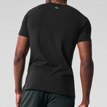 alo Men's Alo Vapor Crewneck Short Sleeve - Black
