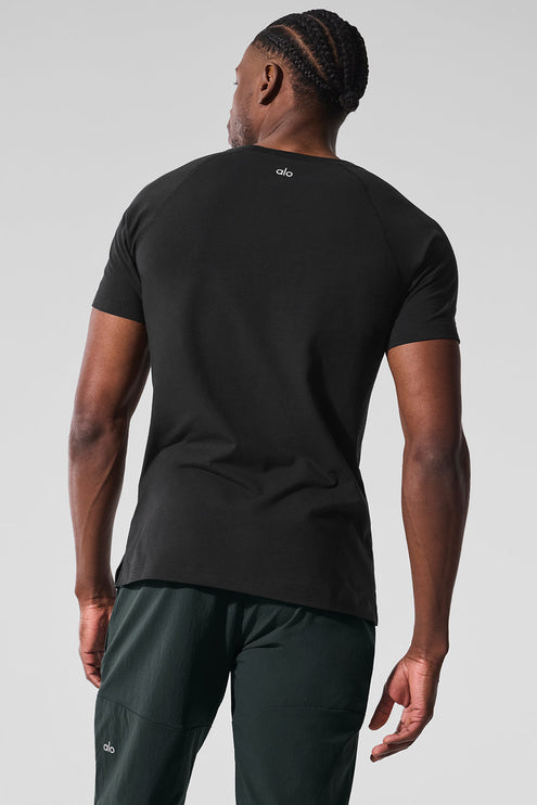 alo Men's Alo Vapor Crewneck Short Sleeve - Black