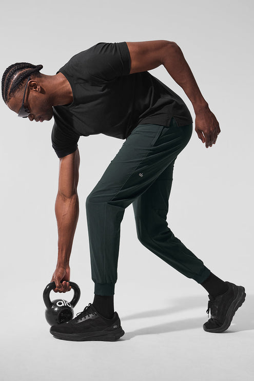 alo Men's Alo Vapor Crewneck Short Sleeve - Black