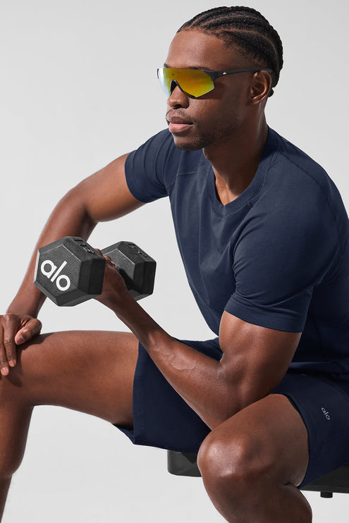 alo Men's Alo Vapor Crewneck Short Sleeve - Navy