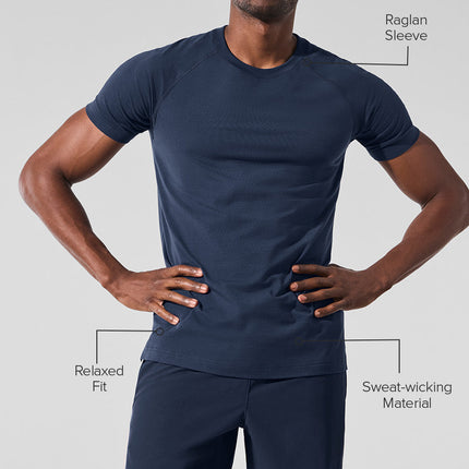 alo Men's Alo Vapor Crewneck Short Sleeve - Navy