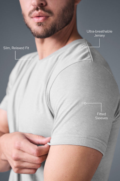 alo Men's Triumph Tee - Athletic Heather Grey