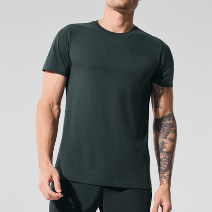 alo Men's Triumph Tee - Charcoal Green