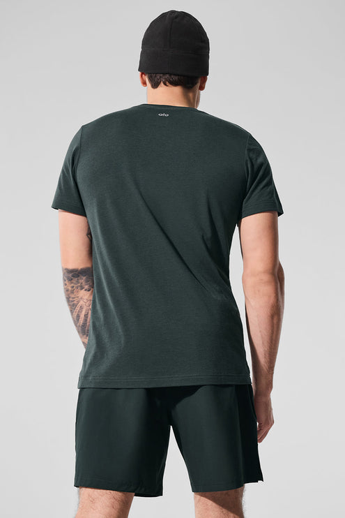 alo Men's Triumph Tee - Charcoal Green