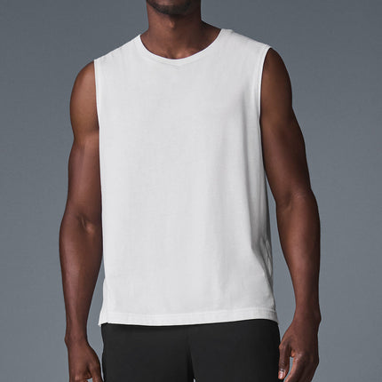 alo Men's The Triumph Muscle Tank - White