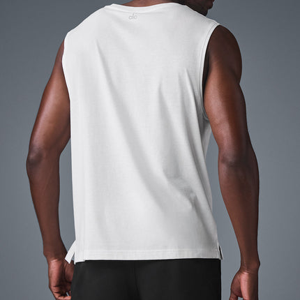 alo Men's The Triumph Muscle Tank - White