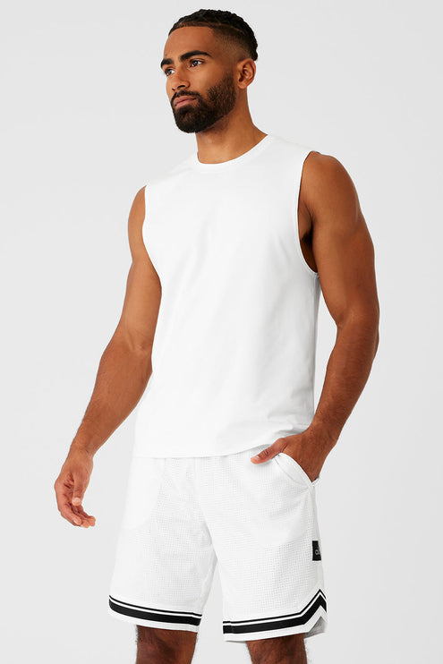 alo Men's Conquer Muscle Tank - White
