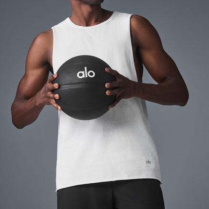 alo Men's Society Raw Edge Tank - White