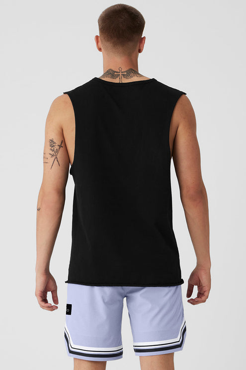 alo Men's Society Raw Edge Tank - Black