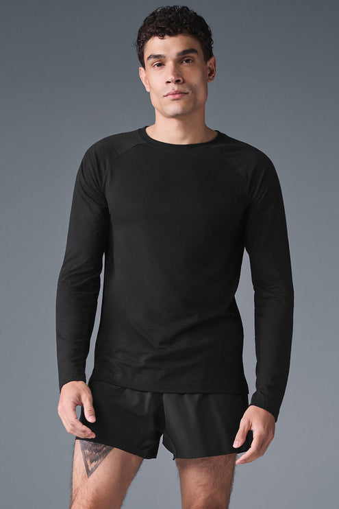 alo Men's Triumph Long Sleeve Tee - Black