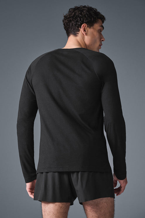 alo Men's Triumph Long Sleeve Tee - Black
