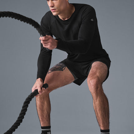 alo Men's Triumph Long Sleeve Tee - Black