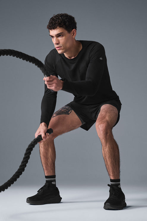 alo Men's Triumph Long Sleeve Tee - Black