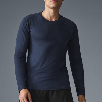 alo Men's Triumph Long Sleeve Tee - Navy