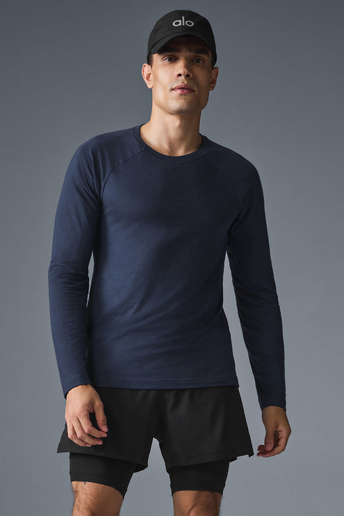 alo Men's Triumph Long Sleeve Tee - Navy