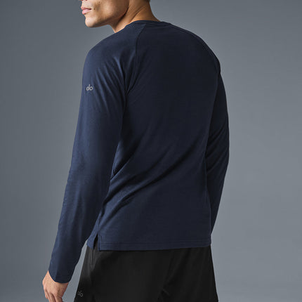 alo Men's Triumph Long Sleeve Tee - Navy