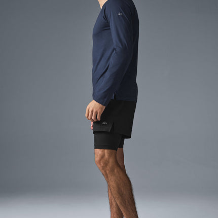 alo Men's Triumph Long Sleeve Tee - Navy