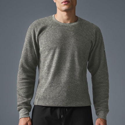 alo Men's Triumph Crew Neck Sweatshirt - Grey Triblend