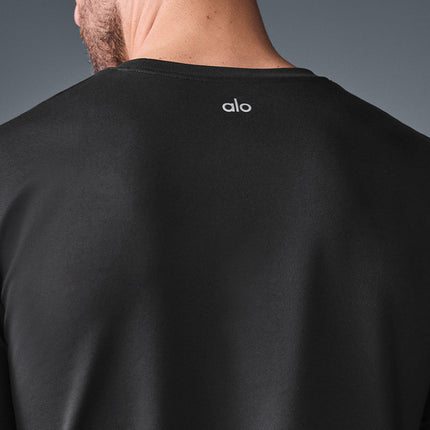alo Men's Conquer Reform Crewneck Long Sleeve - Black