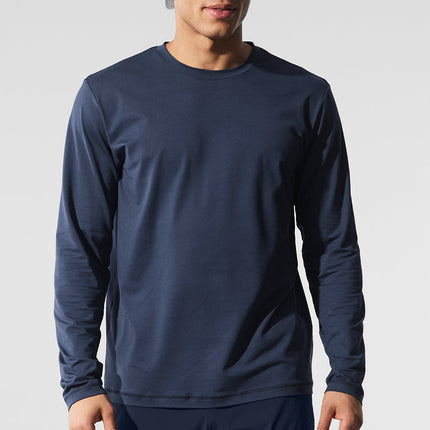 alo Men's Conquer Reform Crewneck Long Sleeve - Navy