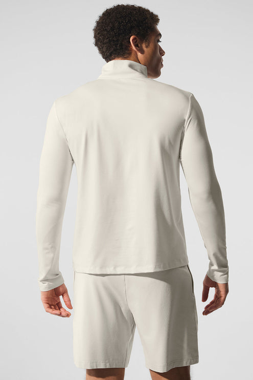 alo Men's Conquer 1/4 Zip Reform Long Sleeve - Bone