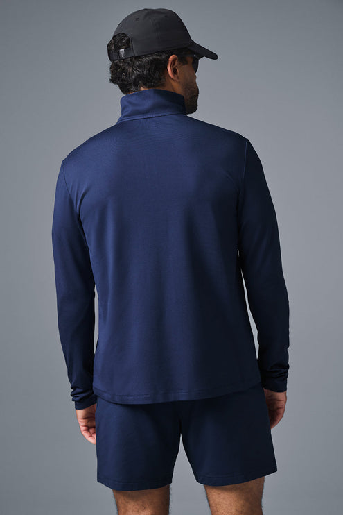 alo Men's Conquer 1/4 Zip Reform Long Sleeve - Navy