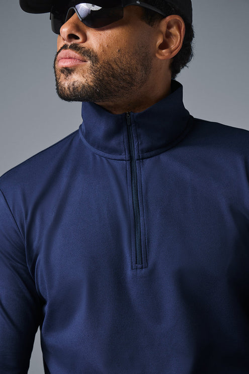 alo Men's Conquer 1/4 Zip Reform Long Sleeve - Navy