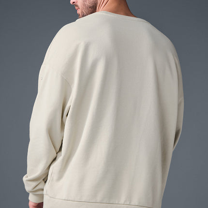 alo Men's Chill Crew Neck Pullover - Bone