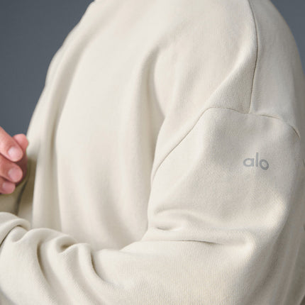 alo Men's Chill Crew Neck Pullover - Bone