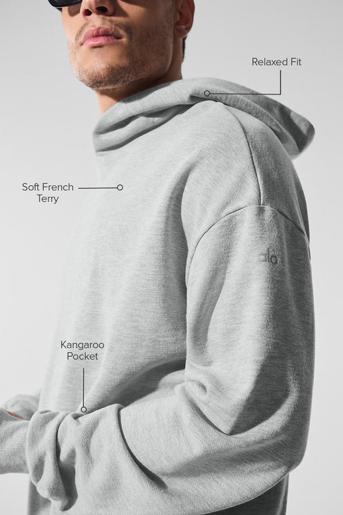 alo Men's Chill Hoodie - Athletic Heather Grey