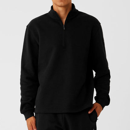 alo Men's Renown Heavy Weight 1/4 Zip - Black