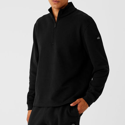 alo Men's Renown Heavy Weight 1/4 Zip - Black