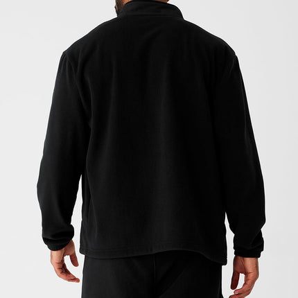 alo Men's Polar Fleece Ridge Full Zip Jacket - Black