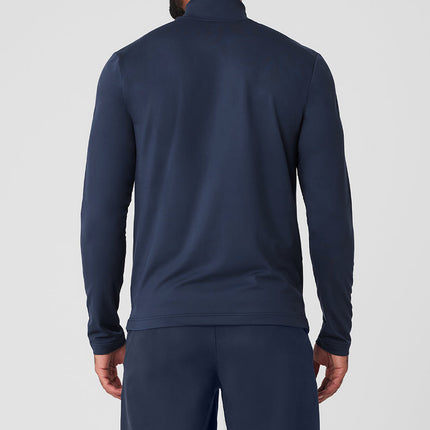 alo Men's Conquer Reform Mock Neck Long Sleeve - Navy