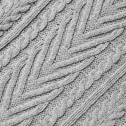 alo Men's Cable Knit Crew Neck Sweater - Athletic Heather Grey