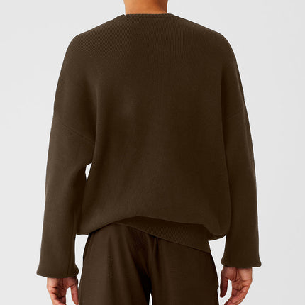 alo Men's Scholar Crew Neck Sweater - Espresso