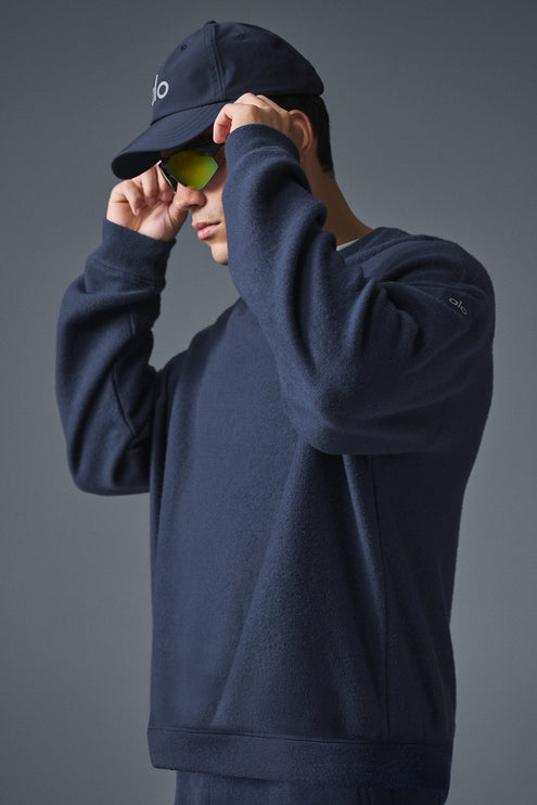 alo Men's Triumph Restore Crew Neck Sweatshirt - Navy